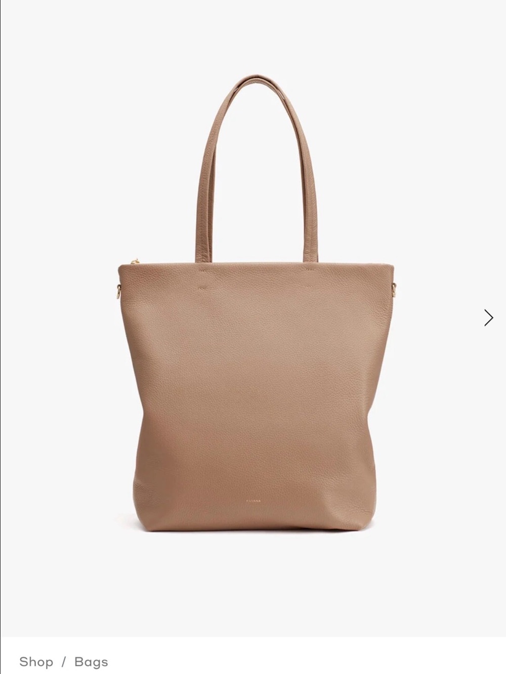 Cuyana Tall Easy Zipper Tote - Caramel